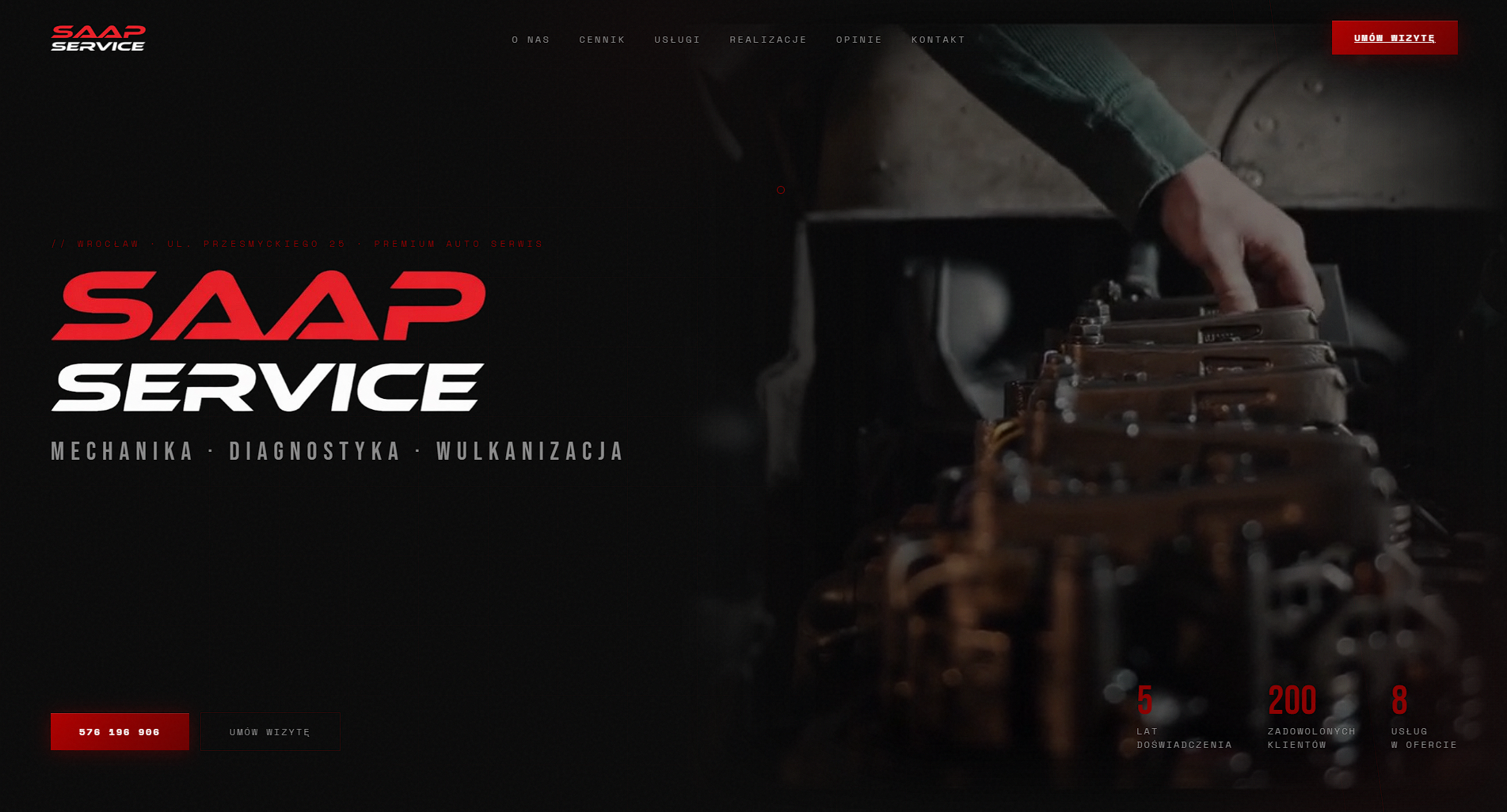 SAAP Service — premium auto service landing